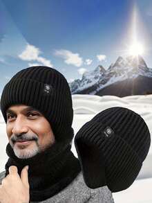 Men's Warm Knit Hat With Thermal Lining And Ear Protection - Thick Insulated Headband, Suitable For Elderly, Middle-Aged Fathers And Grandfathers - Black, Father's Day Gift, Gift For Husband, Dad, Grandpa And Grandfather - Multicolor - View 7