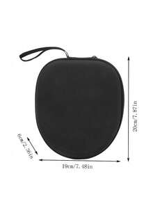 Hard Shell EVA Headphone Case Travel Carrying Bag For Over Ear Headphones Gaming Headset Storage Box With Mesh Pocket Elastic Strap Waterproof Organizer Pouch - Black - View 7