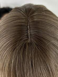 Women'S Basic Bob With Bangs, White Ombre Synthetic Wig, Matte Finish, High-Temperature Fiber, Rose Net Cap, Natural Look - Multicolor - View 7