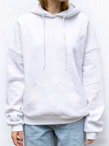 Sequin Embroidered Angel Wings Light Grey Sweatshirt Y2K Cute Women Sweatshirt, Casual Dropped Shoulder Long Sleeve Sweatshirt For Women - White - View 2