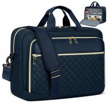 NEWHEY 17.3-Inch Laptop Bag With Diamond Pattern Design, Quilted Details, Men's Waterproof Shoulder Briefcase, Large Capacity Laptop Bag, Suitable For Business And University - Multicolor - View 13