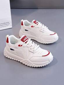 Women's White Sneakers, Versatile Casual Street Style Flat Shoes, Fashionable And Sporty - White - View 2