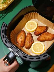 Square Paper Liners For Air Fryer - Non-Stick, Suitable For Baking, Grilling, Microwave Cooking, Easy Cleaning, Healthier Cooking, Paper Material, Fit For Home/Hotel - Multicolor - View 6