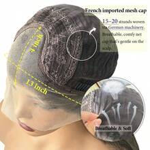 High Heat Fibre Realistic Lace Front Wig Medium Light Brown Warm Blonde Highlights 13x4 HD Lace Front Wig For Women Hair Loss 13x4 Glueless Long Wavy Wigs Cosplay Daily WEar - Multicolor - View 10