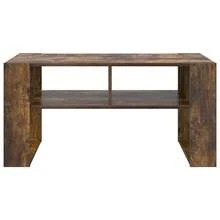 vidaXL Mesa baja marrón fumé 92 x 49,5 x 45 cm madera de ingeniería - Marrón - Ver 5
