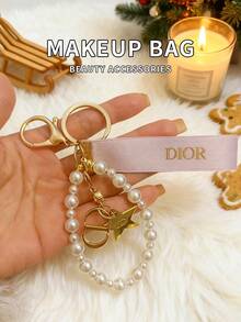 Dior Pearl Bag Charm, Lucky Star Keychain, Christmas Gift