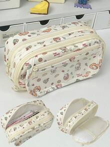 Sanrio Hello Kitty 铅笔盒/铅笔盒。卡通高品质文具包，大容量铅笔盒，日式收纳。学生返校礼物，学生文具。大容量收纳。学生桌面文具收纳装饰。 - 彩色 - 查看 7