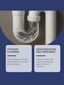 Drain Cleaner - Deeply Dissolves Hair And Grease Buildup, Keeps Drains Flowing Smoothly, Pipe Cleaning Agent - Powdery - View 4