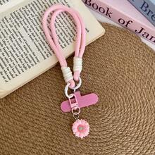 1pc Solid Color Sunflower Pendant Phone Lanyard Wrist Strap, Cute Phone Wrist Strap With Drawstring, Phone Pendant Strap, Suitable For Universal Phone Cases DIY Detachable Pad, Unisex Portable Anti-Lost Anti-Drop Wristband - Multicolor - View 8