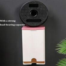 1PC Wall-Mounted Sanitary Napkin Storage Box & Small Item Organizer | Bathroom Tissue Holder For Toilet Paper, Pads, Essentials | Space-Saving Home Organization For Bathroom, Bedroom, Kitchen, Office (Waterproof, Durable) - 加厚款粉紅色 - 查看 5