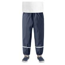 Kids Rain Pants - Waterproof Overpants For Outdoor Play, Easy On/Off With Elastic Waist & Ankle, Boys Girls - 玫紅 - 查看 3