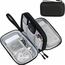 Electronic Organizer Bag, Travel Cable Organizer Pouch, Electronic Accessories Portable Case, Waterproof Double-Layer Storage Bag For Cables, Cords, Chargers, Phones, Earphones