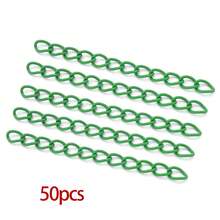 50pcs Colorful Chain Extender For Jewelry Making Spray Paint Iron Tail Extender Chain Necklace Bracelet Extension Chain For Necklace Bracelet Earring Jewelry Making Finding - Multicolor - View 15