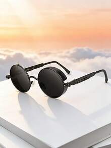 1副/2副蒸汽朋克金属弹簧腿女士时尚眼镜，适合外出、时尚穿搭、驾驶、舞台表演、派对和聚会。 - 彩色 - 查看 9