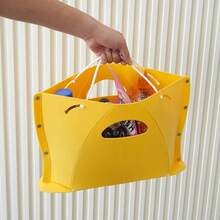 Taburete plegable portátil para exteriores, sillas, taburete portátil para acampar, taburete de almacenamiento, silla plegable, pesca, ligero - azul Sin cuerda - Ver 1