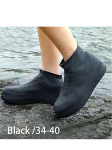 2pcs Disposable Waterproof Anti-Slip Shoe Covers - Transparent Elastic Portable Shoe Covers, Suitable For Outdoor, Rainy/Snowy Weather, Gardening And Damp Environments - Wear-Resistant Plastic Shoe Covers, Transparent Design, Shoe, Spring Summer Picks, Brides Maid Gifts, Room, Bedroom Decor, Bedroom Decor, Beach, Travel, For Men, For Women, Vacation - Multicolor - View 8