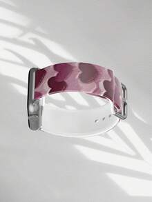 1 pieza Correa de reloj de silicona de color burdeos con diseño de corazón, suave, elástica, transpirable y cómoda, compatible con relojes inteligentes , Honor de 38mm, 40mm, 41mm, 45mm, 44mm, 42mm, 46mm, 49mm, y con Ultra SE/11/10/9/8/7/6/5/4/3/2/1, de estilo casual y de múltiples colores - Multicolor - Ver 5