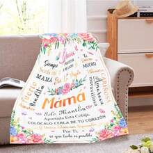 CYPNRegalos para Mama Cumpleaños Dia de la Madre Frase en Español - a Mi Mama Manta Regalo de Hija Hijo - Franela Suave Manta Arrojadiza Regalos para Madre Navidad 130x150cmFashion - Amor (mamá) - Ver 4