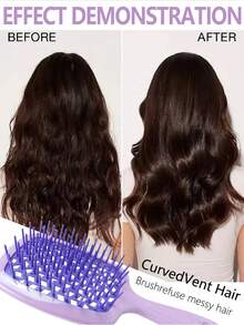 专业通风吹风梳 - 弧形吹风梳，湿发专用扁平梳，通风吹风梳，女士湿发梳