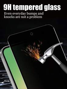 3片装隐私钢化玻璃屏幕保护膜，丝印黑色边框，防刮/防震/防指纹，全屏无边框覆盖，兼容Galaxy S20 FE/S21 FE/A02/A02S/A03/A23/A24/A25/A31/A72/S24 FE/A06/A17/A07/S25 Ultra/S25系列，屏幕保护必备品，适用于日常、办公、家庭等场景。手机屏幕保护膜，隐私屏幕保护膜，防窥防水防震防摔防刮。 - 黑色 - 查看 5