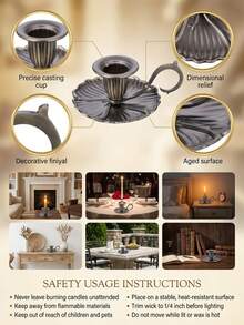 1 Stück/Set wandmontierter Metall-Kerzenhalter mit Blumen- und Blattmuster. Komplett aus Metall gefertigt, weist der Kerzenhalter eine filigrane Blumen- und Blattstruktur auf. Das Gesamtdesign verkörpert einen vintage-luxuriösen Stil, der ihn für die Dekoration von Häusern im europäischen Stil, vintage-thematische Bankette oder als subtilen Luxusakzent für Wände und Tischplatten geeignet macht. Er eignet sich auch für Hochzeiten, Geburtstagsfeiern und andere Veranstaltungen im Vintage-Stil. - Verschiedenfarbig - Übersicht 5