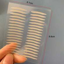 10pcs Invisible Double Eyelid Tape, Lace Mesh Eyelid Stickers, Natural Look, Suitable For Men And Women - Nude - View 5