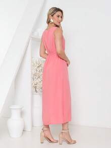 Cotton Dress, Comfortable And Simple. - Màu Hồng  San hô - Xem 7