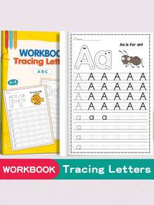 1/2/4pcs 32-Page ABC Letter Tracing Workbook Notebook | Suitable For Preschool And Kindergarten ABC Letter Practice | Fun Early Writing Practice Notebook With Drawing Pages, Practice Book, Magic Words, Great Gift And Practical Durable English Writing Notebook, Ideal For Back To School Season - Multicolor - View 7