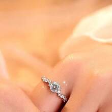 Elegant 925 Sterling Silver Ring, Suitable For Daily Wear And Gift Occasions, Valentine's Jewelry, Hollow Twisted Four-Claw Round Engagement Ring - Diamond Ring F - View 6