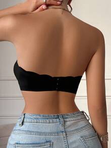 2pcs/Set Solid Color Strapless & Backless Bras, Comfortable Wireless Silicone Non-Slip Bras, Seamless Lingerie For Wedding Season - Multicolor - View 5