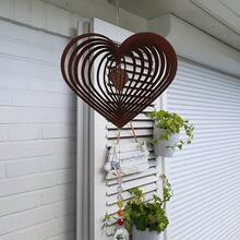 1件天然锈蚀金属螺旋生命之树风向标 - 耐用户外花园装饰，尺寸：24.0厘米 x 24.31厘米，采用精巧的树形锻铁工艺制成，适用于阳台、庭院、门廊及室内/室外，可用作户外树木装饰、门廊装饰、装饰风向标和耐候装饰品。 - 多色 - 查看 6