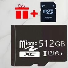 1件 512GB/256GB/128GB/64GB/32GB/16GB 高速快閃 TF 卡附轉接卡 - U3 C10 記憶卡，相容於平板電腦、相機、手機、筆記型電腦、PC、汽車音響、遊戲主機 - 優雅記憶卡設計 | 耐用結構，適用於數位相機 - 黑色 - 查看 1