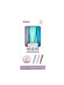 3pcs/Set Colorful Macaron Shaped Erasers, Clean Smudge-Free Pencil Erasers Set