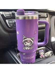 SANRIO 1 Cốc du lịch bằng thép không gỉ 40 oz kèm nắp và ống hút - Chống rò rỉ, vừa vặn với giá đỡ cốc trên xe hơi, giữ đồ uống nóng hoặc lạnh trong mùa hè, thiết kế hoạt hình dễ thương với các ngôi sao và nhân vật - Món quà hoàn hảo cho sinh nhật và ngày Valentine. - Nhiều màu - Xem 4