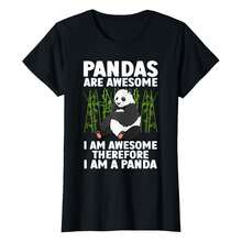 Funny Panda Art For Men Women Giant Panda Bear Panda Lovers T-Shirtbody's Natural Curves Without Clinging, Offering A Balanced Mix Of Comfort And A Polished, Slimming Silhouette For Everyday Wear. - Black - View 1