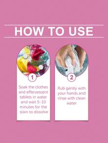 Enzyme Laundry Detergent Tablets, Removes Yellowing, Coffee & Tea Stains, Quickly Dissolving Cleansing Effervescent Tablets - Multicolor - View 6