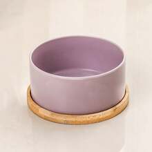 大型宠物碗，陶瓷狗/猫碗，带木质底座，防溢水碗，适用于猫狗，不刺激胡须，可放入洗碗机清洗 - 980ml - 查看 14