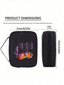 Túi tote in chữ tối giản theo yêu cầu, túi đựng Kinh Thánh đa năng, phù hợp cho học sinh sử dụng hàng ngày; Túi đựng Kinh Thánh in hình trái tim và thánh giá họa tiết da báo, phù hợp cho học sinh sử dụng hàng ngày; Túi xách tay có quai và túi khóa kéo, túi xách di động; Túi đựng sách đa năng dung tích lớn, bảo vệ sách vở hàng ngày. - Nhiều màu - Xem 4