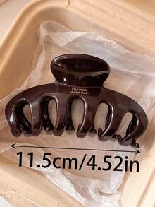 2 piezas/1 pieza Pinzas para el cabello de mujer de plástico marrón y verde, de diseño elegante y minimalista, adecuadas para uso diario, casual, de fiesta, para ir al trabajo, la playa, recogidos, coletas, lavarse la cara, maquillaje, accesorio de vestimenta (etiqueta de letra única). Accesorios para el cabello de mujer, pinzas de moda - Multicolor - Ver 3