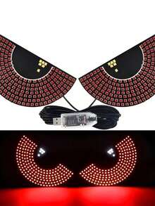 Decoración de Luz Ojo Diablo para Coche con LED, Luz Ambiente de Ojo Demoníaco Trasero para Camión, Alimentado por USB - A - Ver 4