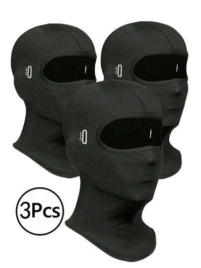 1 pieza/2 piezas/3 piezas Pasamontañas unisex, uso versátil, ligero y transpirable, adecuado para actividades al aire libre como ciclismo, senderismo, trekking
