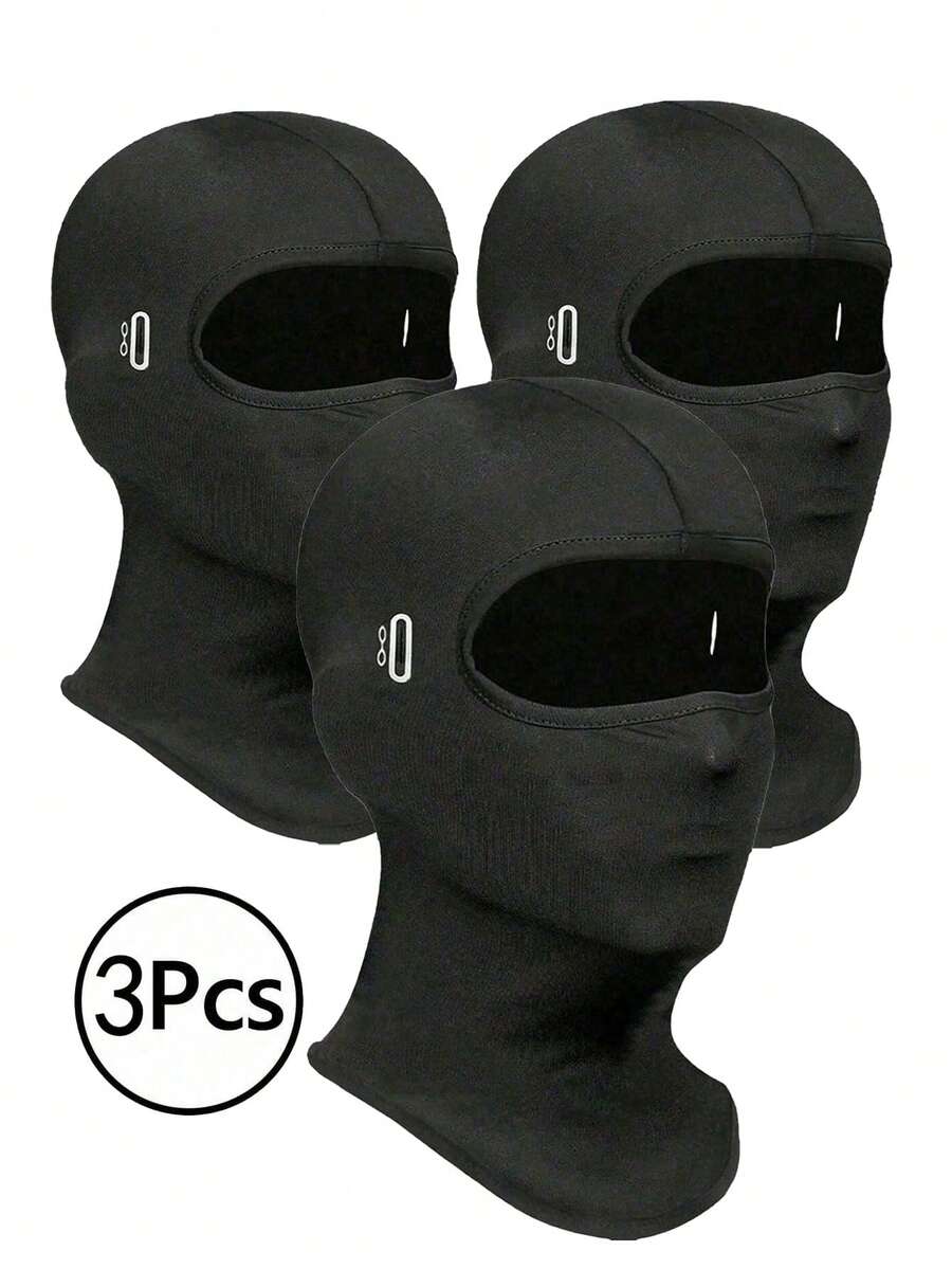 1个/2个/3个装男女通用拉法帽滑雪面罩，用途广泛，轻便透气，适合骑行、徒步、远足等户外活动。