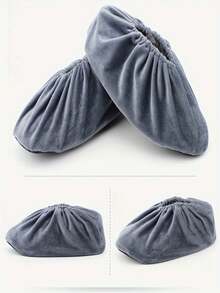 10/5/2/1 Pair Reusable Anti-Slip Shoe Covers - Thick Soft Washable Boot Protectors With Elastic Opening, For Indoor Slippers, Home, Bedroom, Office, Lab - Durable Lightweight Non-Slip Shoe Covers In Coffee, Gray, Blue, Burgundy