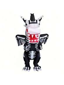 Un disfraz inflable, disfraz de muñeco inflable Pteranodon, muñeco inflable Tyrannosaurus Rex, adecuado para adultos y niños, trajes de fiesta navideña, diseño imponente, inflado rápido, cómodo y transpirable. - Negro - Ver 12