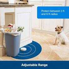 PetSafe Pawz Away Indoor Pet Barrier with Adjustable Range Dog and Cat Home Proofing Static Correction Wireless Pet Gate Keeps Areas Off Limits Battery-Operated For Pets 5 lbs. and Up - Marrón - Ver 4