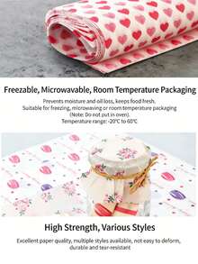 50pcs/Pack Wax Paper, Burger & Sandwich Wrapping Paper, Suitable For Baking, Snacks, Takeout Packaging - Multicolor - View 4