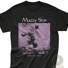 Music Theme Mazzy Star Fade Into You Album Art Print Crew Neck T-Shirt Sweatshirt Casual Wear Tops Plus Size Clothes Business Casual Y2k Vintage Band Graphic Design Short Sleeve Indie Nostalgic Style Suitable For A - 黑色 - 查看 1