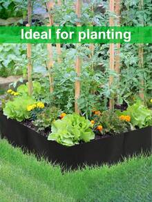 Black Multi-Pocket Planting Bag, Breathable Non-Rotting Root, Balcony Yard Vegetable Flower Planting Trough, Reusable Non-Woven Fabric Planting Box For Home Gardening, Large Capacity Planting Trough, Movable Rectangular Planting Bag, Home Vegetable Garden Planting Trough, Multiple Sizes Available, High-Raised Vegetable Garden Planting Bed, Vegetable Planting Bag, Large Garden Felt Bag, Reusable Large Capacity Potato Planting Container - Black - View 8