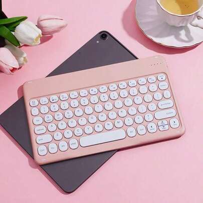 Conjunto Teclado e Mouse Sem Fio Bluetooth para Trabalho e Estudo, Compacto, Recarregável e com Design Moderno