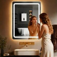 CYPNEspejo para Baño con Luz LED 60x80CM Rectangular Regulable con 3 Modos de Iluminación Antivaho y Función de Memoria para Dormitorio y BañoFashion - 227398620 - Ver 2